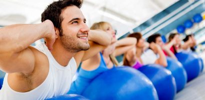 groepsles bodyshape op flexibele bal